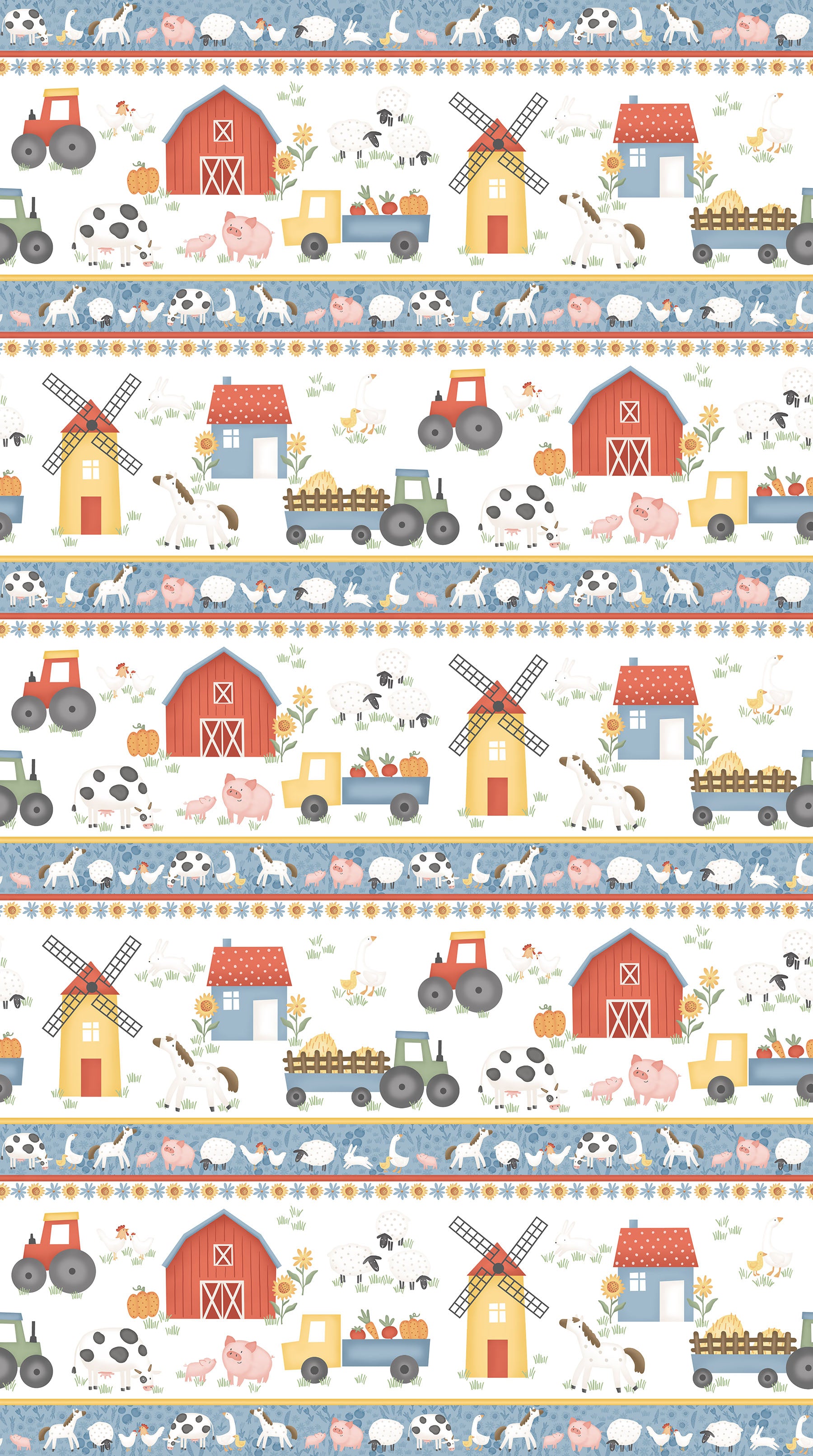 Quack Quack Moo - Border Stripe 27817-10