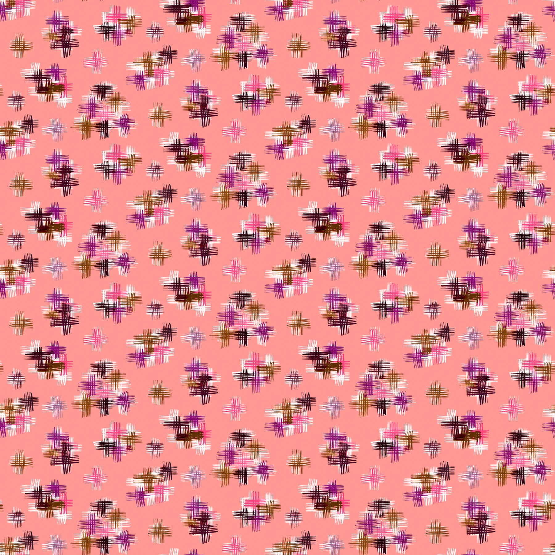 Painted Garden - Cross Hatch Coral 91057-20