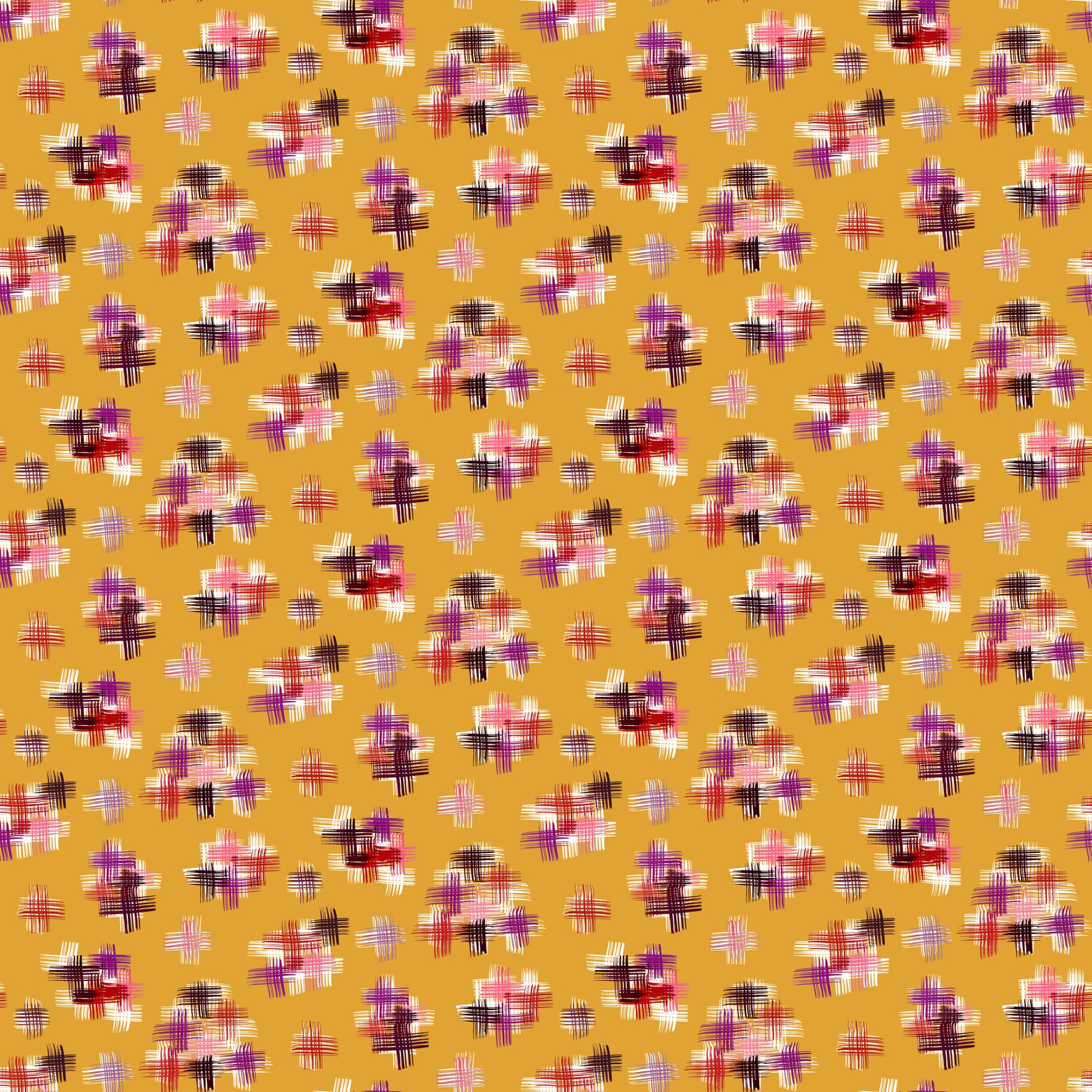 Painted Garden - Cross Hatch Ochre 91057-50
