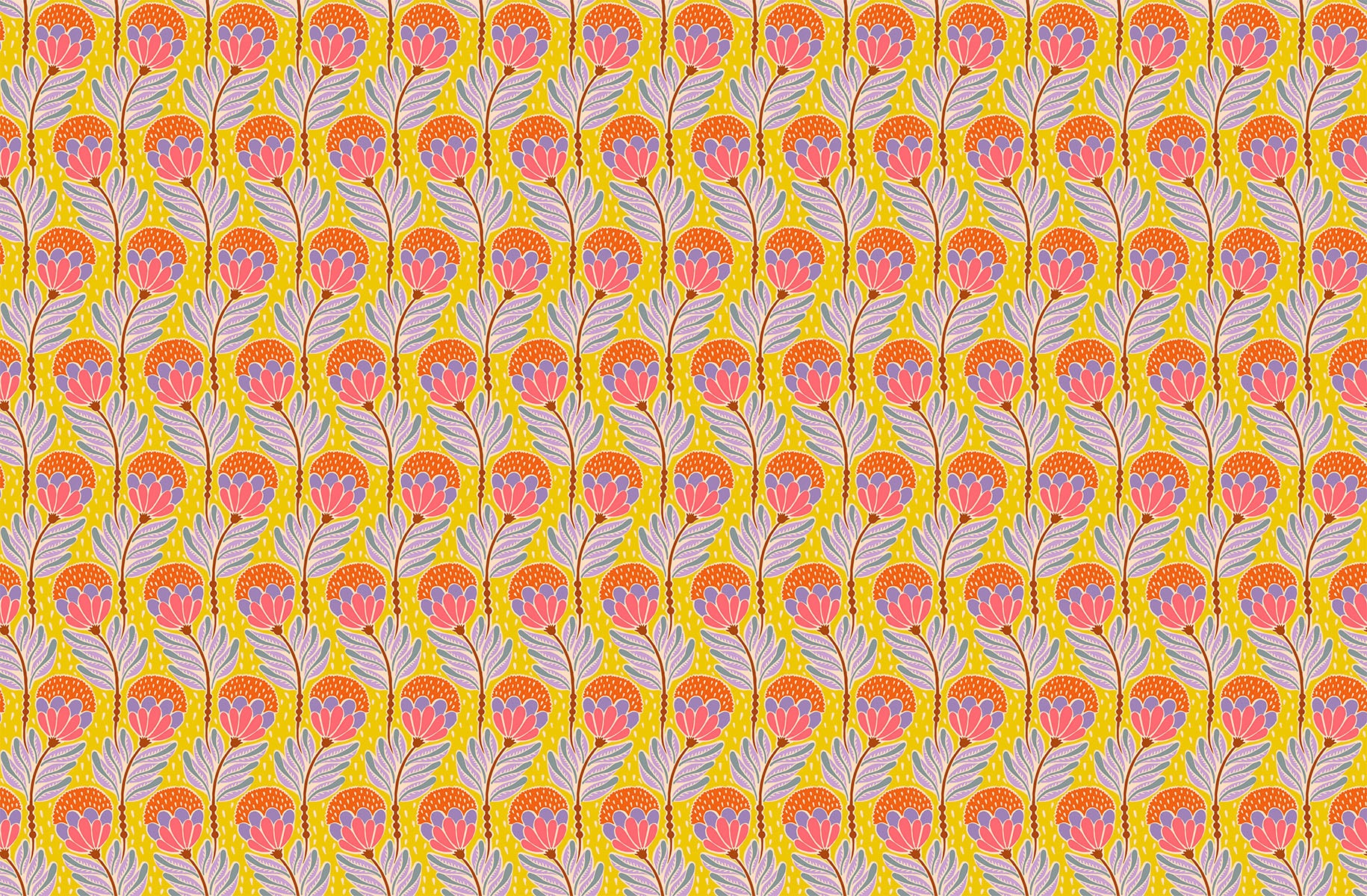 Shooting Star Bouncy Blooms Saffron AMT117-54L