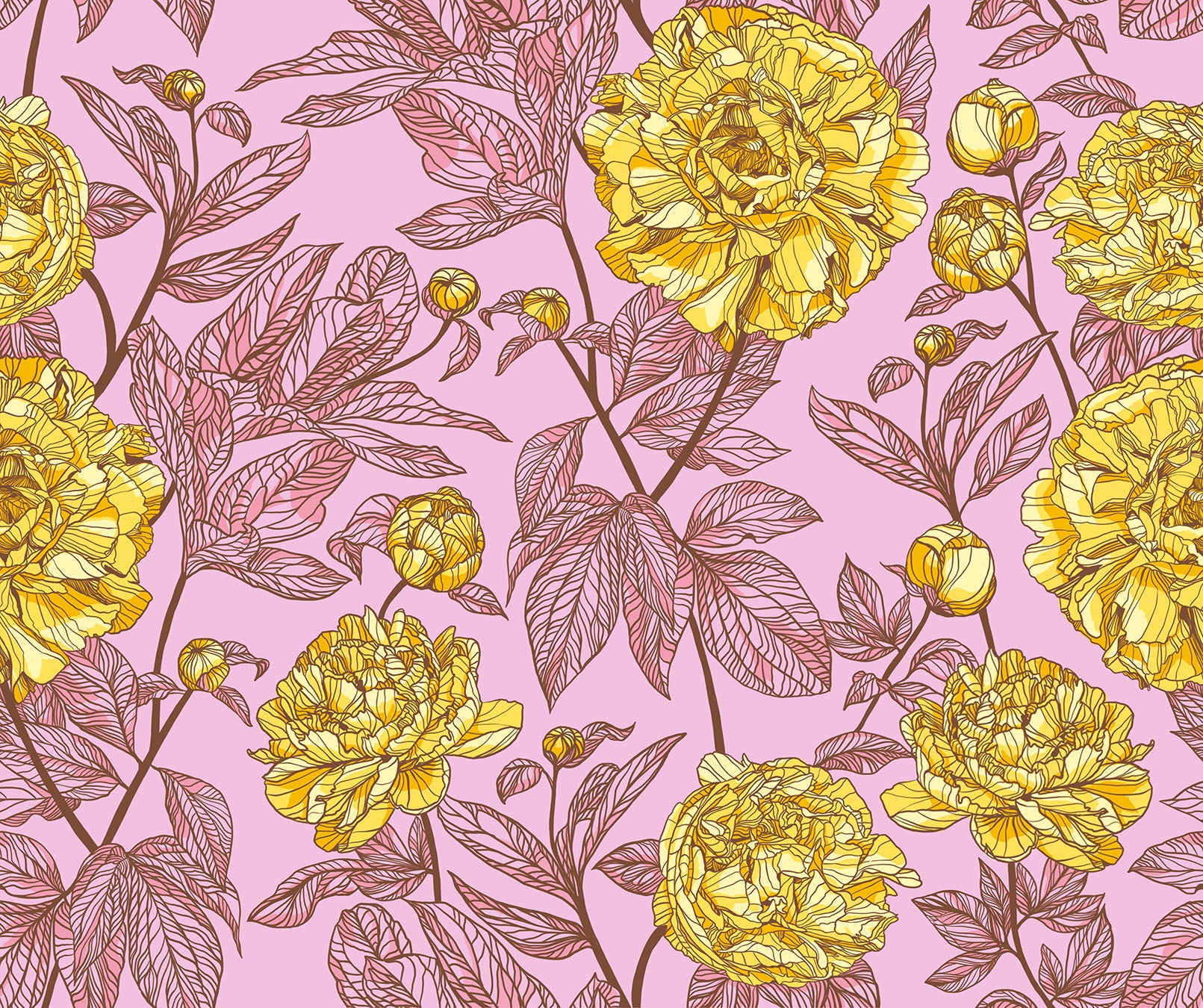 Indelible Peony Sunshine  - 108 Wide back 78