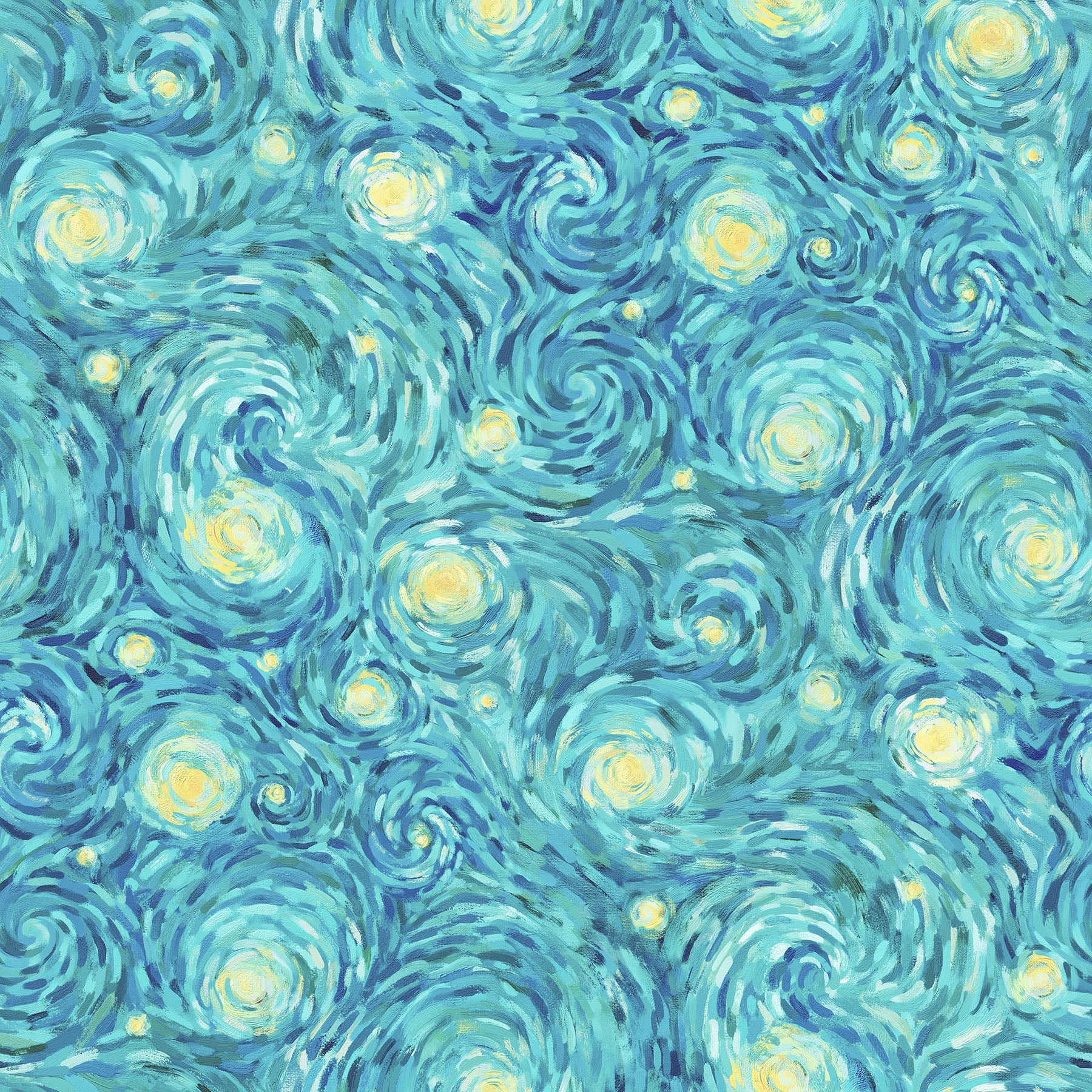 Starry Night Night Sky DP29263-64 Teal Multi